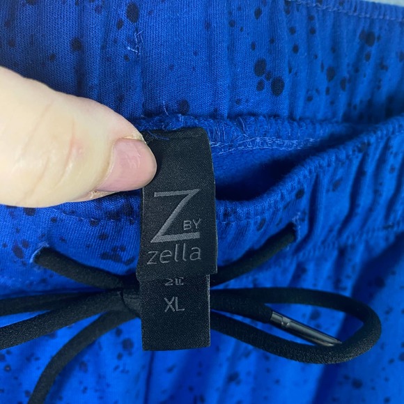 Z by Zella Joggers XLarge Womens Blue Galaxy Splatter Elastic Drawstring Waist - Picture 6 of 9